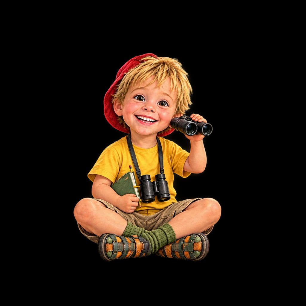 Henry, painted from a photo, as the hero of Henry's Wild Zoo Day