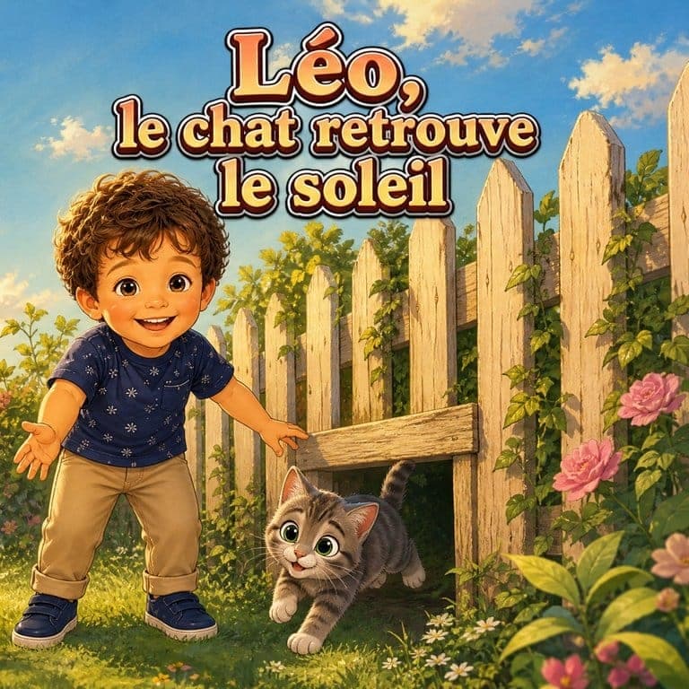 The cover of Léo, le chat retrouve le soleil