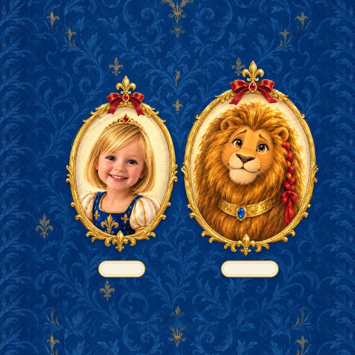 The cast of Your Child and the Golden Lion: Lily, Rumble