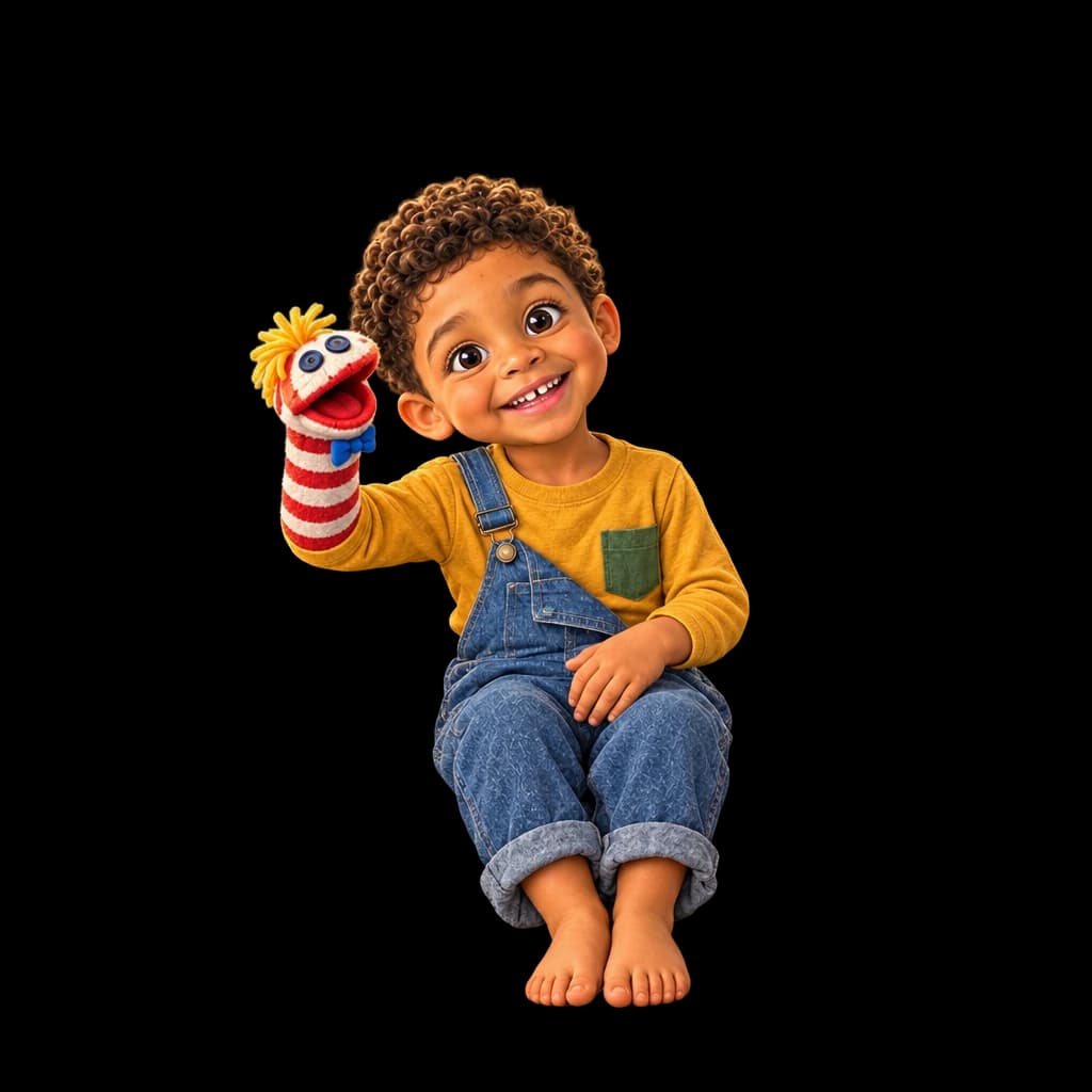 Owen, painted from a photo, as the hero of Owen and Daddy's Lost Laugh