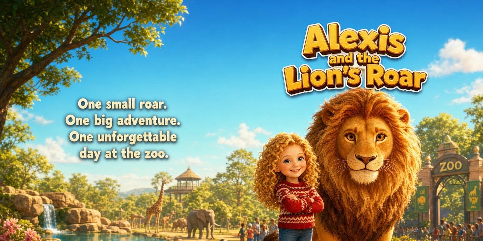 Cover of “Alexis and the Lion's Roar”, a personalized storybook by KindFable