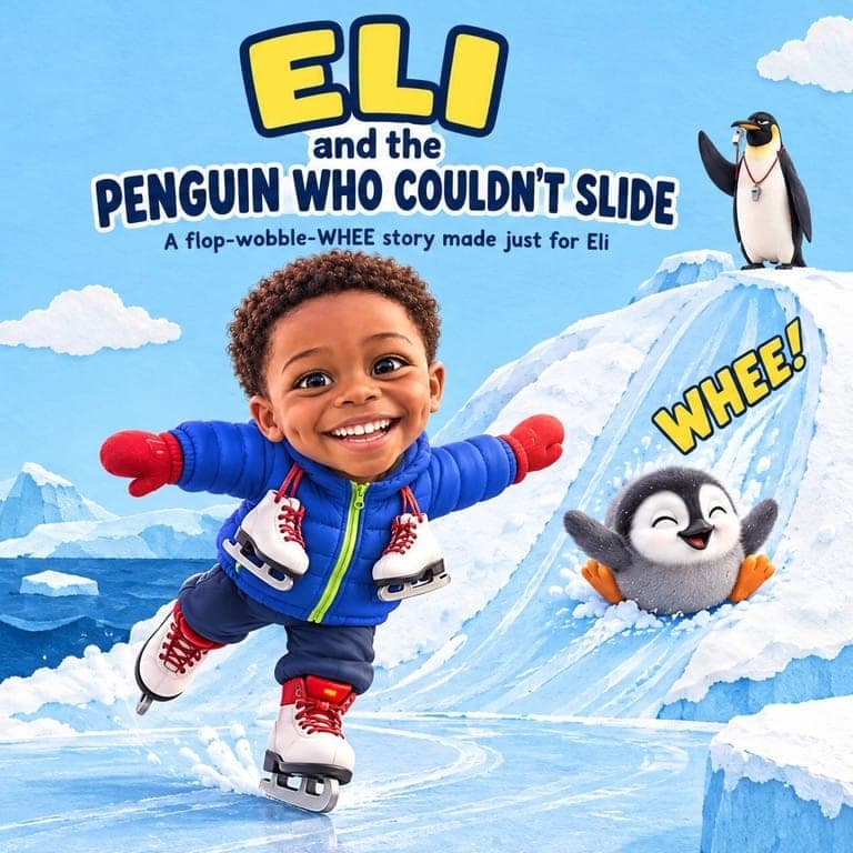 The cover of Your Child and the Penguin Who Couldn't Slide