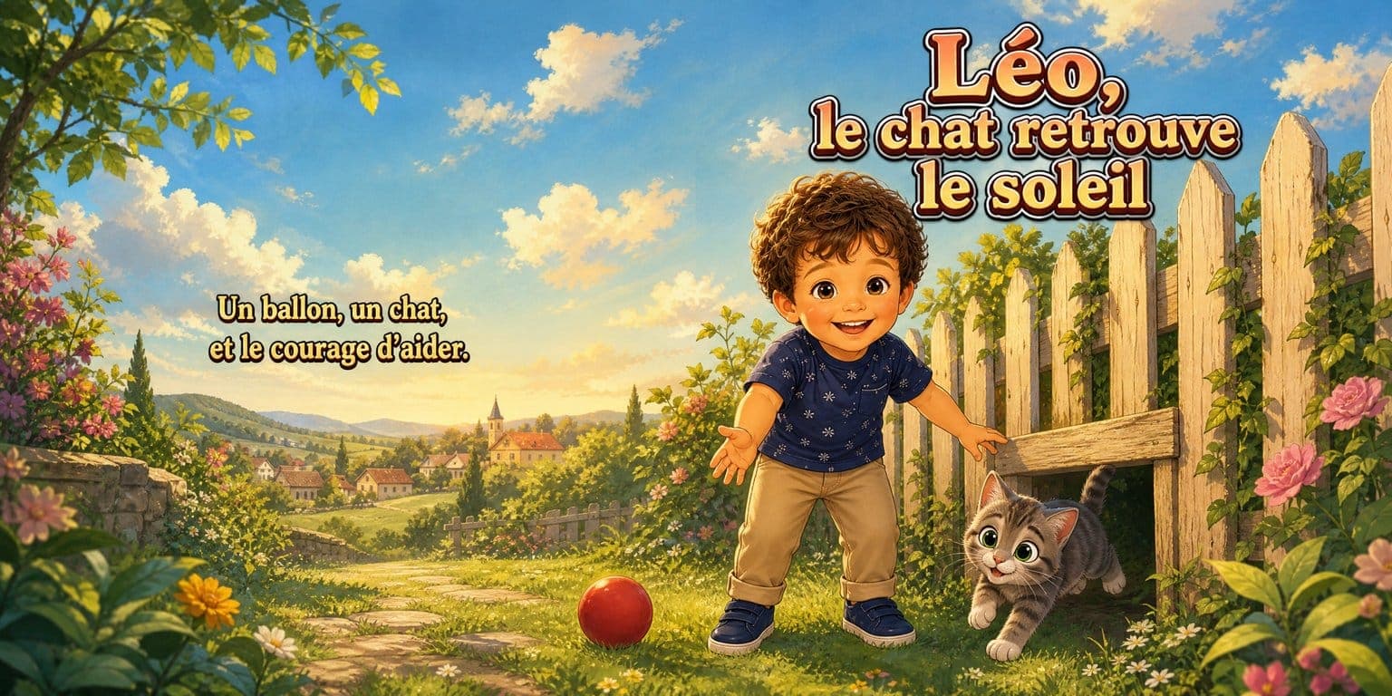 The cover of Léo, le chat retrouve le soleil